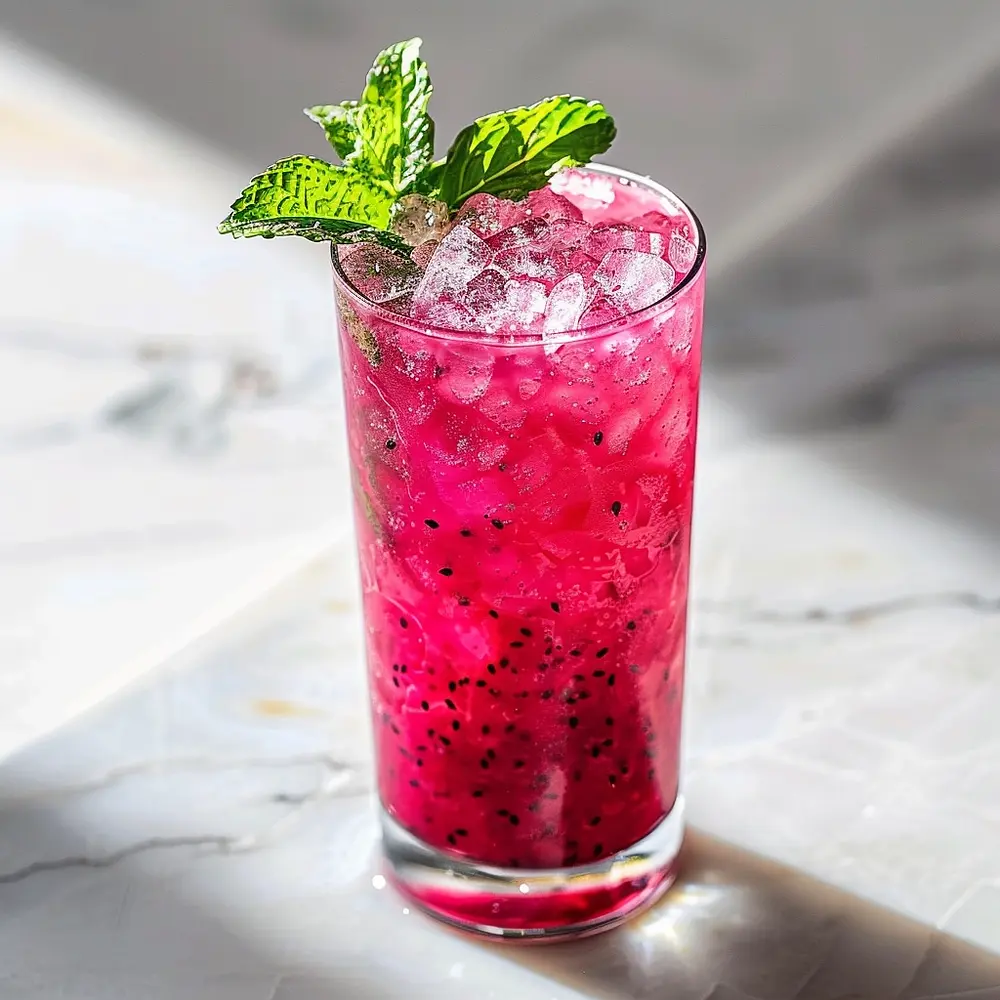 Exotic Dragon's Breath Cocktail Recipe (Dragon Fruit and Gin)